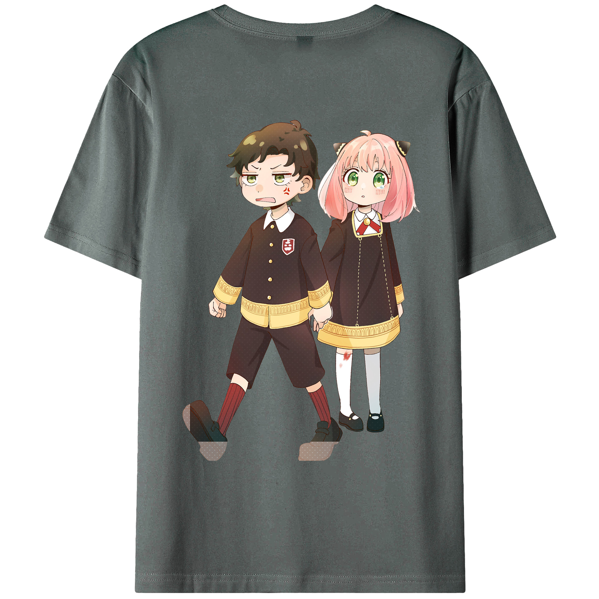 （画像用） SPY×FAMILY间谍家家酒 綿100％ メンズ半袖Tシャツ（バックプリント） 通気性